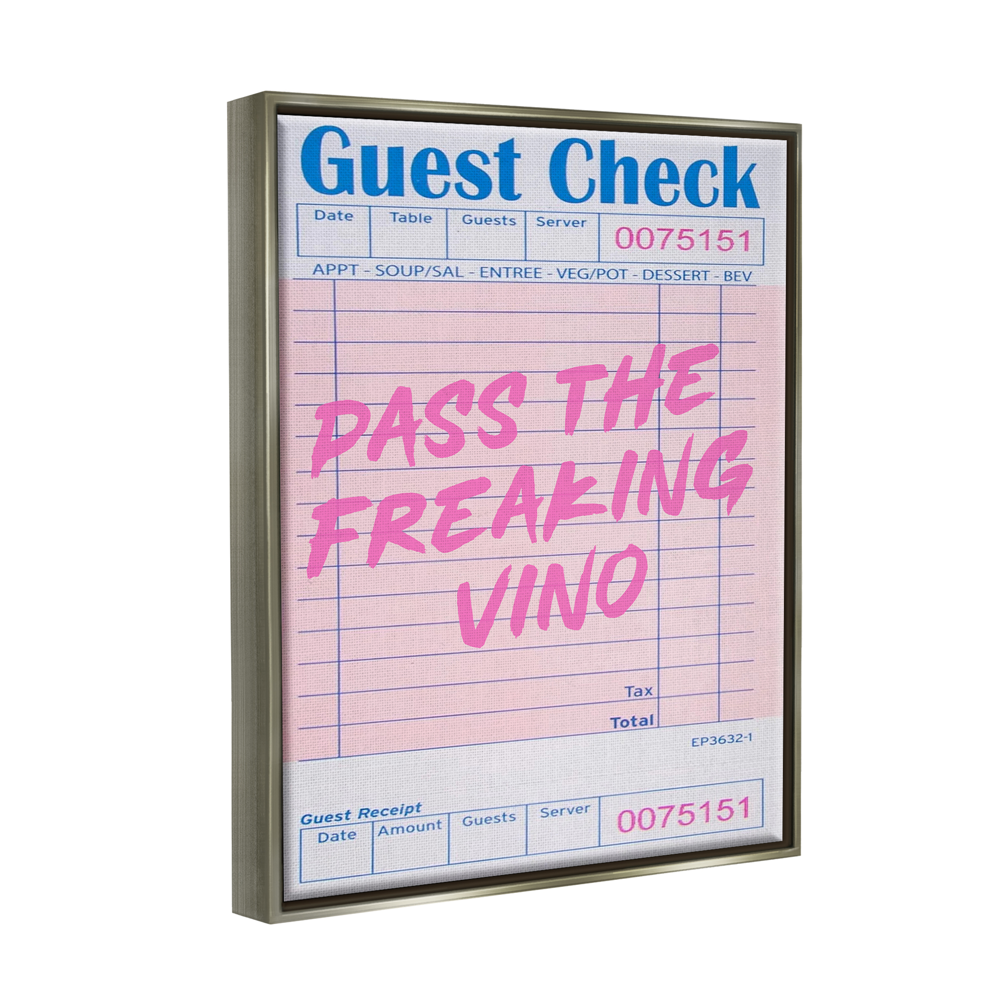 Stupell Industries Vintage Pass the Vino Inspirational Painting Gray Floater Framed Canvas Art Print Wall Art, 25 x 31