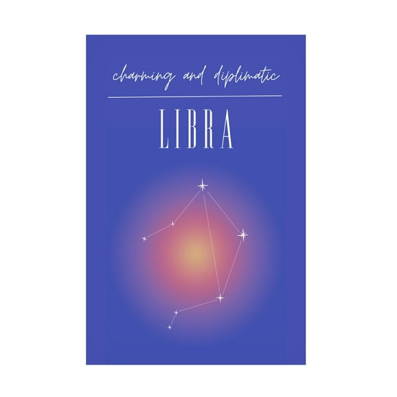 Trademark Fine Art Amelie  Libra Zodiac Print Art Canvas Wall Art