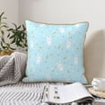 thumbnail image 6 of Fotbe Cute Bunny Pattern Velvet Decorative Throw Pillow Covers with Elegant Piping, Soft Plush Cushion Cover for Sofa, Bed, Car, Office-16"x16", 6 of 8