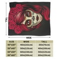 thumbnail image 3 of ZICANCN Throw Blanket Sugar Skull Pretty Lady , Couch Ultra Soft Micro Fleece Sofa Bed Camping Travel Blanket for Adults, 60"x50", 3 of 8