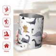 thumbnail image 5 of 12oz Coffee Tumblers Gray Brown Dinosaurs Palms Pattern Stainless Steel Vacuum Insulated Travel Tumbler Coffee Cups Mug with Lid and Straw with Cleaning Brush for Cold & Hot Drinks, 5 of 5