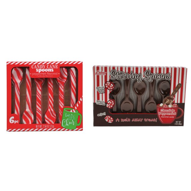 Peppermint and Chocolate Candy Cane Spoons