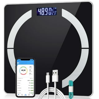 Bio-Impedance Analysis Heart Rate Blue Backlit LCD Display Body Weight Scale  Type w/Bluetooth 400lb capacity WW934ZF Carbon mono - AliExpress