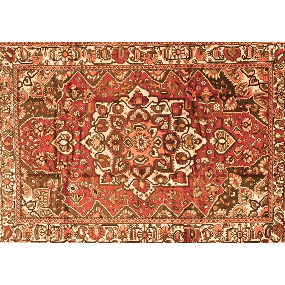 Ahgly Company Indoor Rectangle Persian Orange Traditional Area Rugs, 5' x 8'