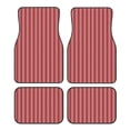 thumbnail image 1 of Disketp Stripes Red White for Crystal Velvet Car Mats Four-Piece Set,All-Season Automotive Protection, Vehicles, Cars, Trucks, and SUVs,Anti-Slip Design, 1 of 7