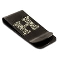 thumbnail image 1 of Stainless Steel Letter H Initial Dotted Monogram Engraved Engraved Money Clip Credit Card Holder, 1 of 1