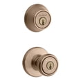 thumbnail image 1 of Cerradura y cerrojo de doble cilindro Kwikset Tylo de latón envejecido, 1 of 1