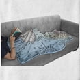 thumbnail image 6 of Saying Soft Flannel Fleece Throw Blanket, Listen to the Rhythm of the Falling Rain Lettering with Doodle Ornates and Clouds, Cozy Plush for Indoor and Outdoor Use, 60" x 80", Multicolor, by Ambesonne, 6 of 6