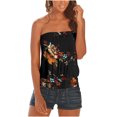 thumbnail image 1 of Camisetas sin tirantes sin tirantes para mujer, camisetas de tubo de verano, blusas informales sexis con hombros descubiertos para vacaciones Pompotops hkajfhjk473739, 1 of 5