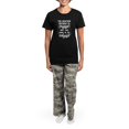 thumbnail image 4 of CafePress - Funny Christmas And Wine Women's Dark Pajamas - Women's Short Sleeve Print T-Shirt and Pants Dark Cotton Pajama Set, 4 of 7