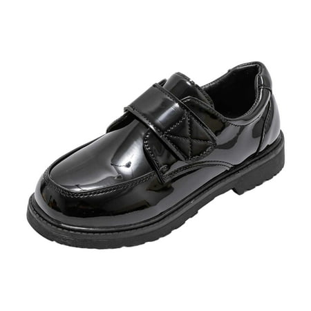 

JUMESG Boys Formal Oxfords Toddler Shoes Narrow Platform Round Toe Black Size 38