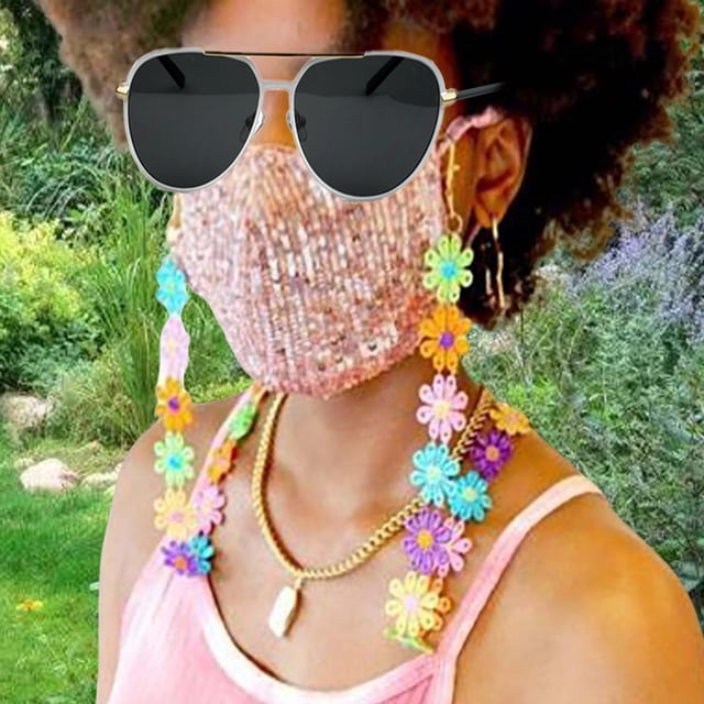 Cordón de gafas de sol BLESIY para adultos Cadena de margaritas de poliéster