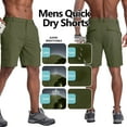 thumbnail image 5 of FEN AI Multi-Pocket Cargo Shorts Men Relaxed Loose Fit Shorts Army Green Outdoor Work Wear Hiking Fishing Shorts w/Belt, 5 of 9