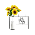 thumbnail image 1 of This Might Be Wine Lace Design Artificial Sunflower Vases Bottle Blessing Card, 1 of 3