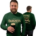 thumbnail image 2 of Men's Hello Darkness My Old Friend Long Sleeve Graphic Shirt Casual Crewneck Pullover Top, 2 of 5