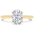 thumbnail image 3 of 1 1/3 Carat 8X6MM Oval Shape Lab Created Moissanite Diamond Solitaire Engagement Ring For Women In 14K Yellow Gold Over Sterling Silver (VVS1 Clarity, 1.33 Cttw)-4.5, 3 of 6