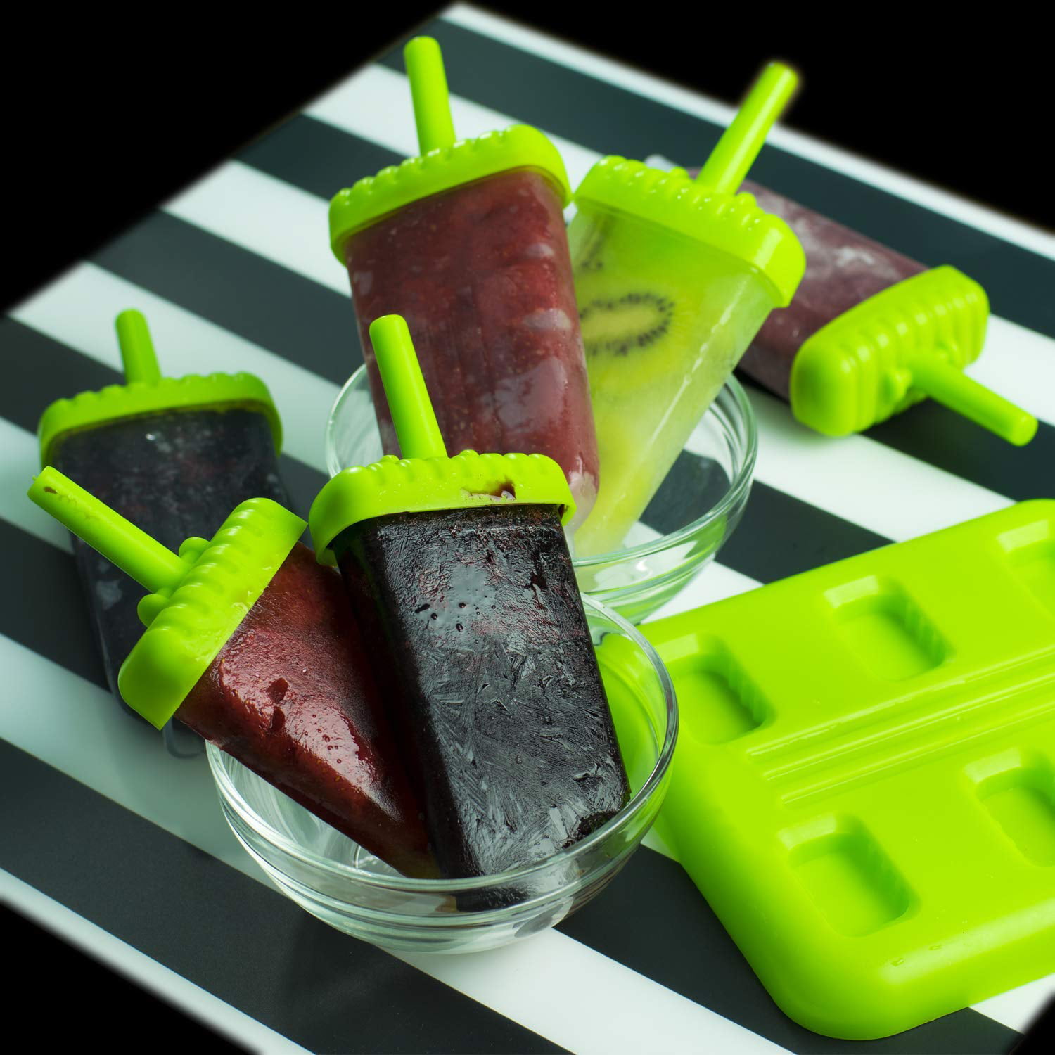 6 Pack Silicone ice Lolly or ice Cream Moulds Ideal for The Kids or Parties 