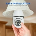thumbnail image 2 of Wireless WiFi Light Bulb Camera Security Camera 1080p - 2.4GHz WiFi Smart 360 Surveillance Camera for Indoor and Outdoor, Light Socket Camera with Real-time Motion Detection and Alerts, Night Vision, 2 of 7