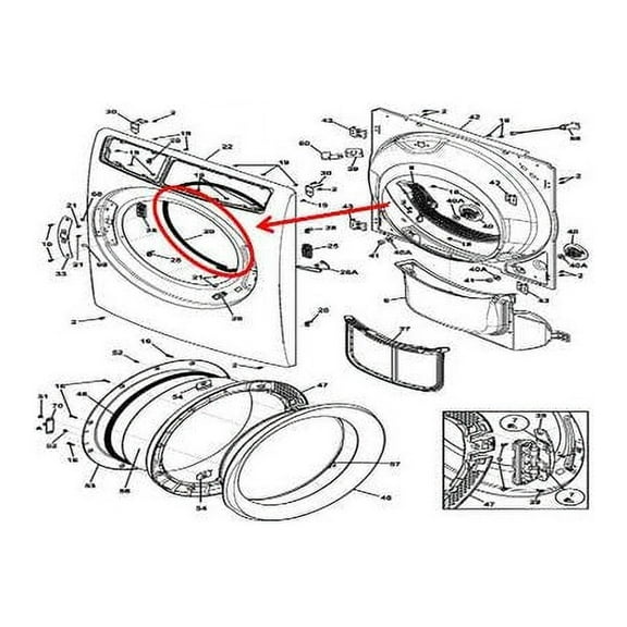 FRIGIDAIRE 5304505111 GASKET - GENUINE OEM PART
