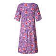 thumbnail image 3 of Robe Grande Taille Décontractée Femme Style Vacances Feminino Imprimé Décontractée Robe Grande Taille pour Dames, 3 of 7