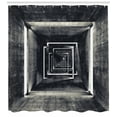 thumbnail image 3 of Ambesonne Dark Grey Shower Curtain, Tunnel Perspective, 69"Wx84"L, Black Beige White, 3 of 3