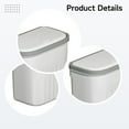 thumbnail image 3 of Bathroom Stainless Steel Trash Can with Lid, Wall-Mountable, 287 fl oz / 8.5 L Capacity, Simple Installation, Great for Sanitary Napkin Disposal, Includes Hooks and Trash Bags, 3 of 5