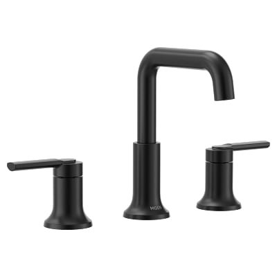 Moen 84142BL Zyla Two-Handle High Arc Bathroom Faucet Matte Black