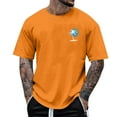 thumbnail image 2 of Shirts for Men under $5 Short Sleeve Round Neck Casual Print Pullover T-Shirt, 2 of 6