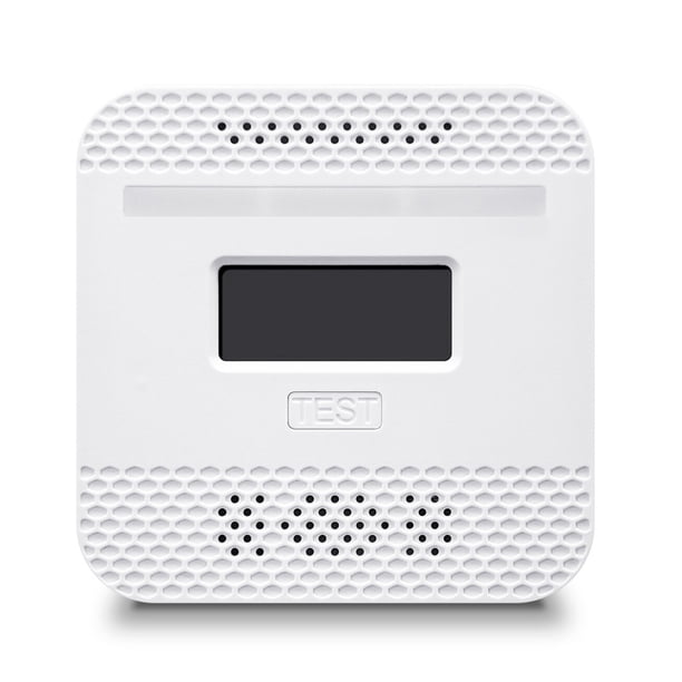 Alarma de CO que funciona con batería con pantalla digital LCD y advertencia de sonido, alarma de CO portátil de viaje para casa y automóvil (baterías NO incluidas)