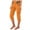 Orange, variant on Staron Summer Cargo Pants for Women High Waist Drawstring Casual Capri Pants with Pockets, Brown 3XL