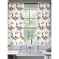 thumbnail image 2 of Christmas Red Cardinal Birds Sheer Curtains 72 Inch Length 2 Panels Set, Xmas Pine Branch Cones Rustic Voile Window Treatment Curtains Sheers Drapes for Bedroom/Living Room/Kitchen 52"x72"x2, 2 of 7