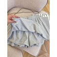 thumbnail image 3 of Women Solid‑Color Drawstring‑Waist Casual Skirt, Lightweight Spring‑Summer Daily Skirts, 3 of 3