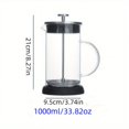thumbnail image 1 of MesaSe 1pc Classic French Press Coffee Maker - High Borosilicate Glass & Stainless Steel  Reusable Filter  Manual Operation for Home or Restaurant Use, 1 of 7
