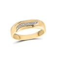 thumbnail image 4 of 10kt Two-tone Gold His Hers Round Diamond Cluster Matching Wedding Set 1/5 Cttw, 4 of 4