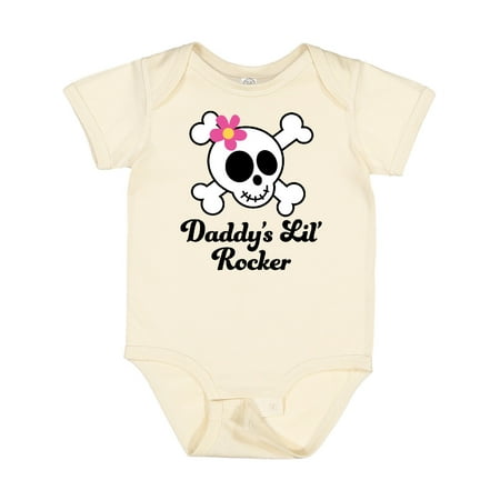 

Inktastic Daddy s Little Rocker Skull Gift Baby Girl Bodysuit