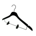 thumbnail image 6 of Nahanco 17" NAHANCO Slimline Wooden Suit Hanger With Clips - Low Gloss Black W/Black, 6 of 6