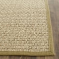 thumbnail image 5 of SAFAVIEH Natural Fiber Arbor Bordered Area Rug, Natural/Olive, 6' x 6' Square - Coastal Design, Natural & Olive, Seagrass, Ideal for Entryway, Kitchen, Living Room, Office, 5 of 12