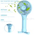 thumbnail image 5 of Ventilador USB, mini ventilador de mano, ventilador de mesa, ventilador portátil recargable con 3 velocidades ajustables para acampar, oficina, deportes, viajes Ormromra LF-0416, 5 of 5