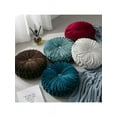 thumbnail image 3 of Velvet Pleated Round Pumpkin Pillow Couch Cushion Sofa Pillow Room Home Decor, 3 of 3