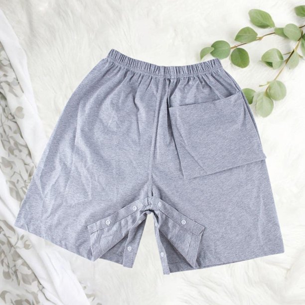 Cedida de pañales para adultos Cama de incontinencia portátil lavable con falda de incontinencia de bolsillo Pantalones de cuidado para adultos para 3xl gris