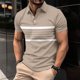 thumbnail image 2 of Camisas de Manga Larga para los Hombres Pullover Impresión Botón Turndown Cuello Blusa, Estilo de Manga Corta Casual, 2 of 9