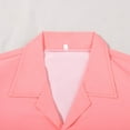 thumbnail image 5 of CASELAND Men's 2 Pieces Summer Outfits Casual Gradient Lapel Short Sleeve Button Up Shirt & Shorts Set for Summer Outdoor Activities, Pink XXL, 5 of 9