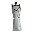 thumbnail image 2 of Waterproof Golf Club Head Covers Accessories Golf Cue Protector Cat Pattern Thick Putter Headcover for Outdoor Unisex Beginners UT Wood Grey, 2 of 8