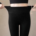 thumbnail image 5 of Fanxing Women Fleece Leggings Plus Size Winter Ultra Soft High Waisted Tights Control Elastic Pants Heavyweight Thermal Stretchy Skinny Leggings S-5XL, 5 of 7