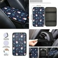 thumbnail image 4 of Renewold Christmas Santa Claus 12 PCS Car Seat Cover Full Set, with Non-slip Steering Wheel Seatbelt Shoulder Handbrake Gear Shift Cover Coasters Center Console Pad, Dark Blue, 4 of 7