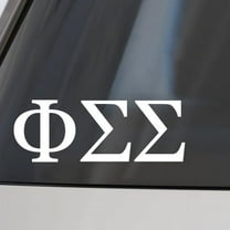 Phi Sigma Sigma Car Decal Sticker- Greek Letters Design, Officially Licensed  Sorority Window Sticker