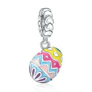 925 Sterling Silver Charm for Pandora Bracelets Color Easter Egg Dangle Charms Women Bracelet Charm