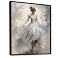 thumbnail image 2 of Designart "Symphonic Contemporary Grey Ballet Dance I" Dance Floater Framed Wall Art Living Room, 2 of 5