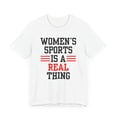 thumbnail image 3 of DJH Apparel | Women's Sports Is A Real Thing Athletic Unisex T-shirt, 3 of 4