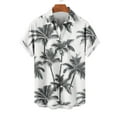 thumbnail image 4 of ZRGHAOYLQ Men's Hawaiian Shirt Short Sleeve Big and Tall Beach Vacation Party Tshirts Button Down Hawaii Tropical Shirts Plus Size Palm Tree Lapel T-shirts, 4 of 6